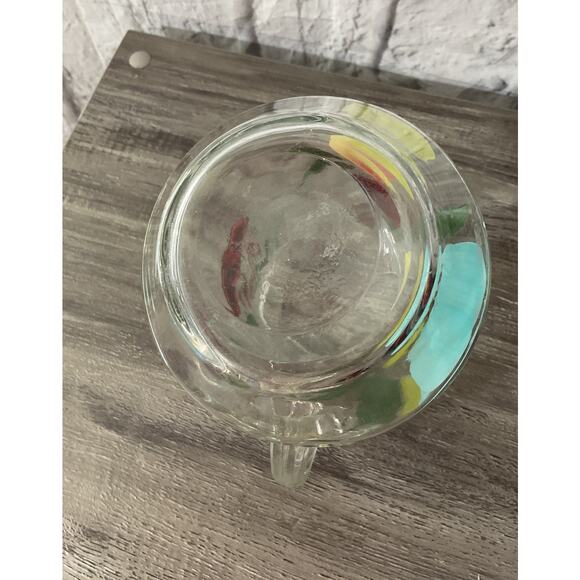 Vintage Clear Glass Pitcher With Fruit Theme 60’s - Picture 7 of 8